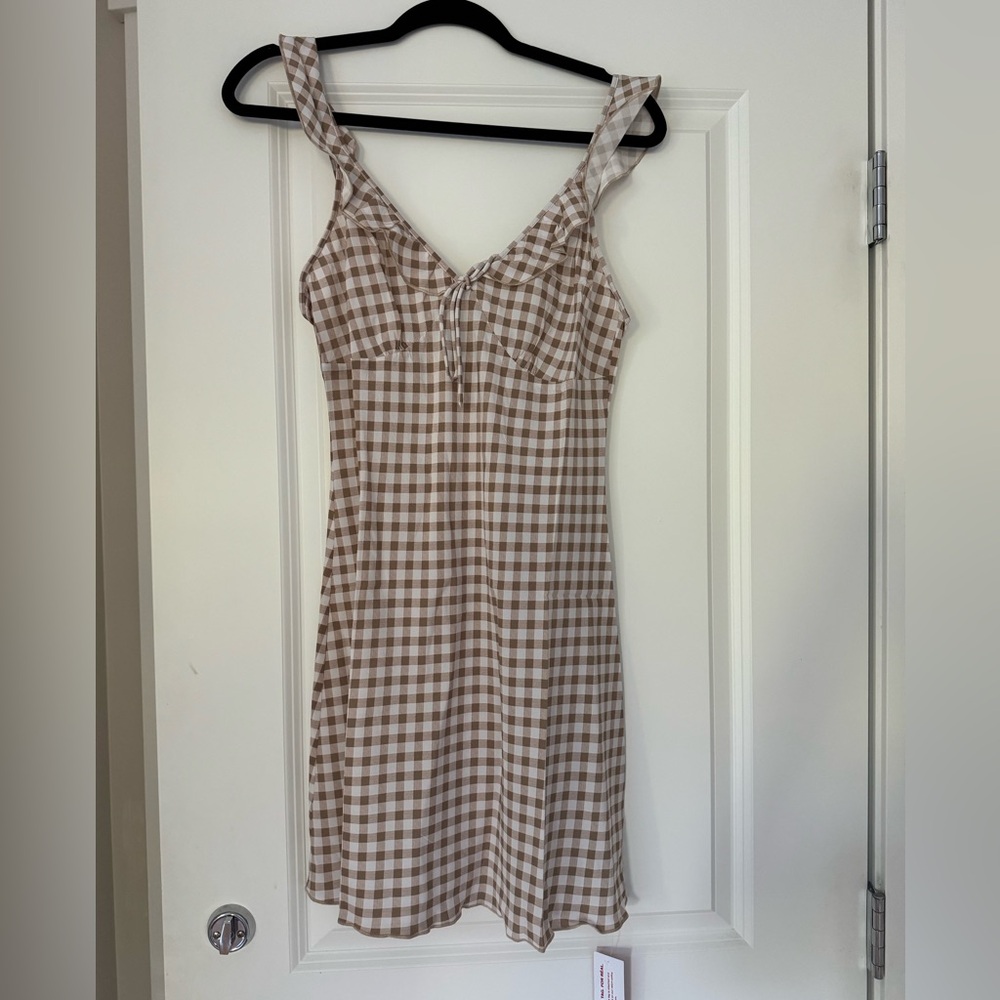 Réalisation Par Hazel Gingham Mini Dress L BNWT